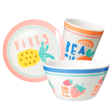 Melamine bord, beker of schaaltje